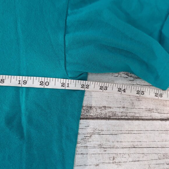 Unbranded Quebec Crest Embroidered Teal T-Shirt – Men’s 22" - Picture 4 of 7